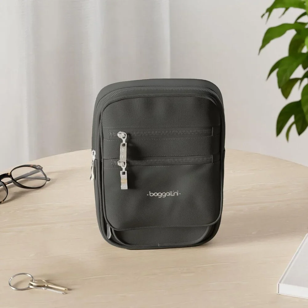 Women's Charcoal Journey Crossbody Bags 9x6 Small Lightweight Handbag - Picture 2 of 10